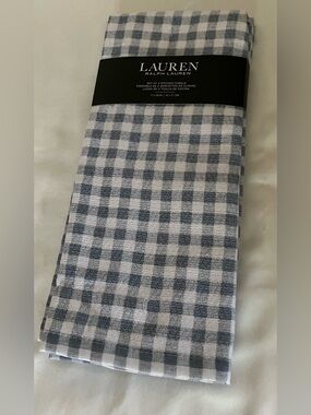 RALPH LAUREN Blue and White Kitchen Towels NWOT